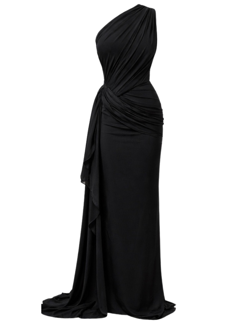 Elegant One-Shoulder Black corset & skirt